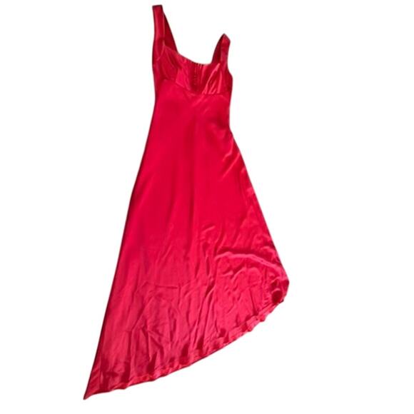 "CALVIN KLEIN" Maxi Satin Feel Prom Dress SZ 6 Formal Y2K 2000s Dance Princess - Picture 3 of 12